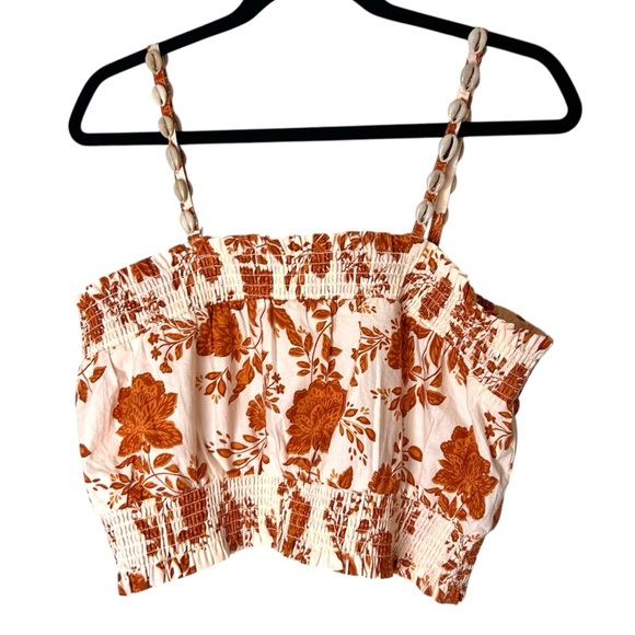 BAILEY /44 Floral Cropped Top with Seashell Straps- Size Medium - Picture 1 of 9